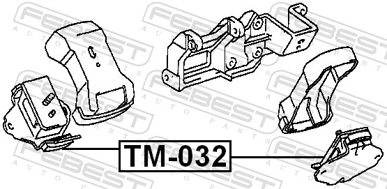 FEBEST TM-032 Mounting, engine