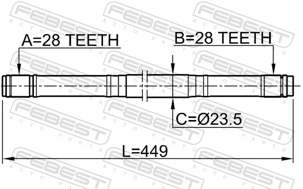 Drive Shaft 0312-EK3RH