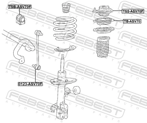 Link/Coupling Rod, stabiliser bar 0123-ASV70F