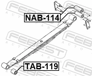 Bushing, leaf spring NAB-114