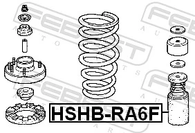 FEBEST HSHB-RA6F Protective Cap/Bellow, shock absorber