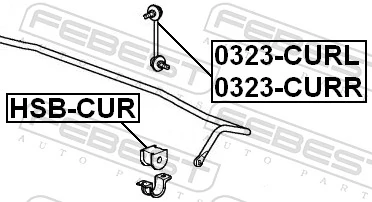 Mounting, stabiliser bar HSB-CUR
