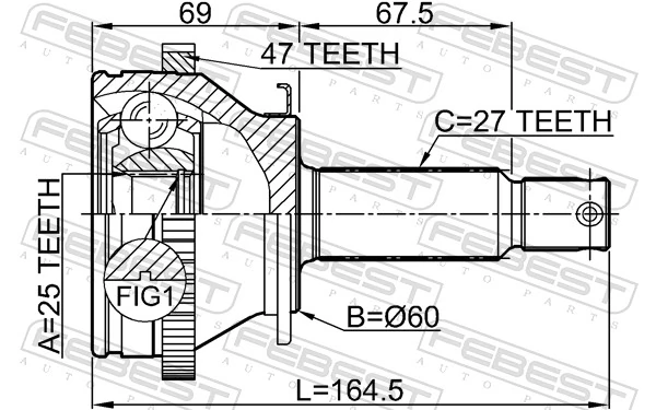 Joint Kit, drive shaft 2210-NS27A47