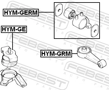 Mounting, engine HYM-GE