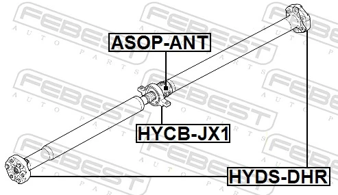 Bantalan, bantalan tengah poros cardan HYCB-JX1