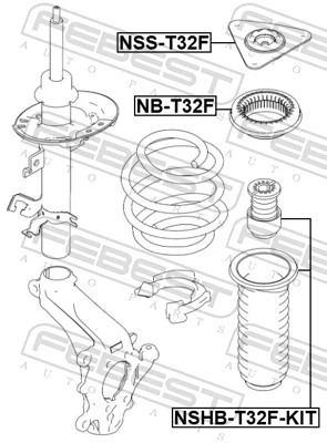 Rolling Bearing, suspension strut support mount NB-T32F