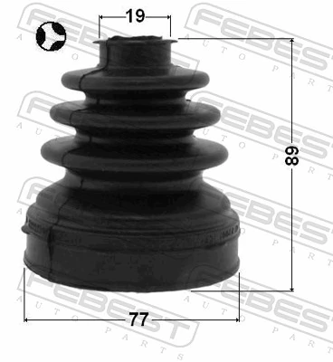 Bellow, drive shaft 2115-CB4T
