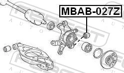 Mounting, control/trailing arm MBAB-027Z
