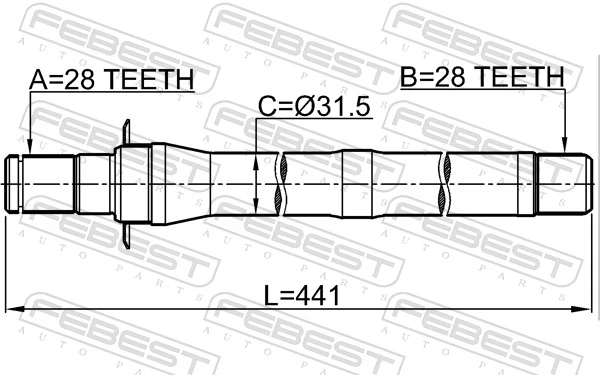 Drive Shaft 1212-IX35MT6