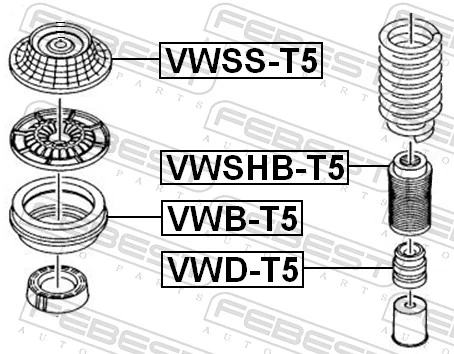 Rubber Buffer, suspension VWD-T5