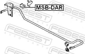FEBEST MSB-DAR Mounting, stabiliser bar