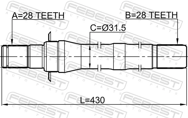 Drive Shaft 2212-SPSL