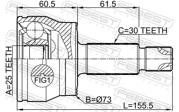 Joint Kit, drive shaft 2210-K5