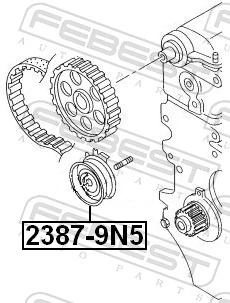 Tensioner Pulley, timing belt 2387-9N5