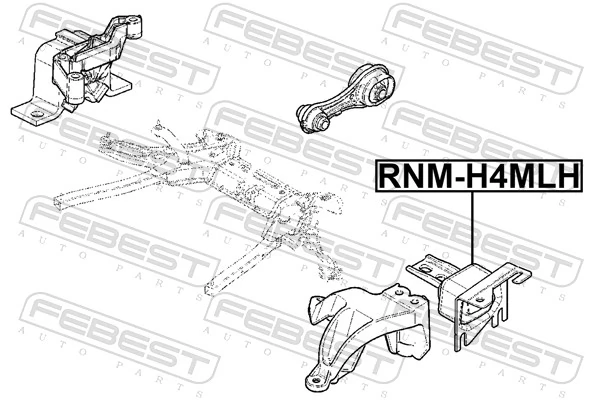 Mounting, manual transmission RNM-H4MLH