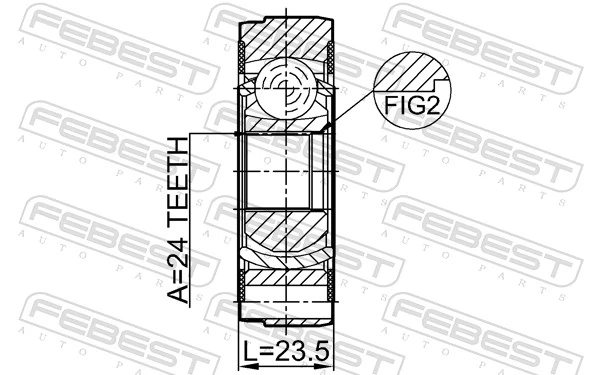 Joint, propshaft 2711-XC90SHA