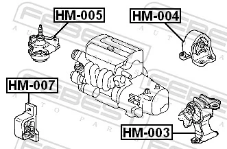 Mounting, automatic transmission HM-003