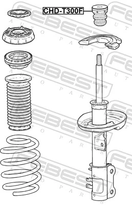 FEBEST CHD-T300F Rubber Buffer, suspension
