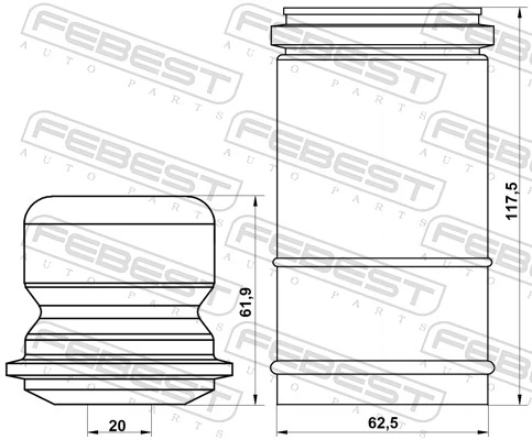 Dust Cover Kit, shock absorber VLSHB-S40F-KIT