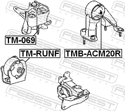 FEBEST TMB-ACM20R Mounting, engine