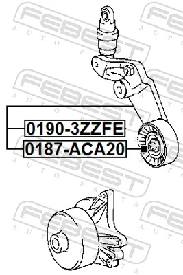 Belt Tensioner, V-ribbed belt 0190-3ZZFE