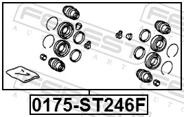 FEBEST 0175-ST246F Repair Kit, brake caliper