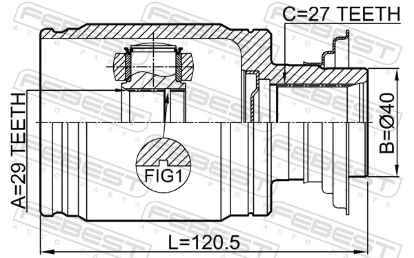 Joint Kit, drive shaft 0311-CIV5DRH