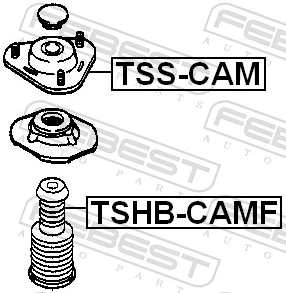 FEBEST TSS-CAM Suspension Strut Support Mount