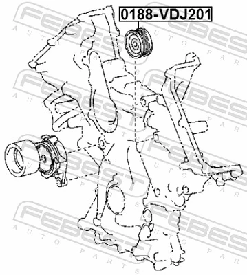 Deflection/Guide Pulley, V-ribbed belt 0188-VDJ201