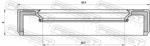 Shaft Seal, manual transmission main shaft 95LBY-24420606R