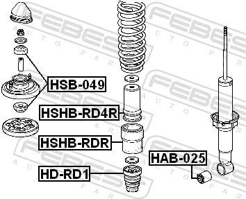 FEBEST HSHB-RDR Protective Cap/Bellow, shock absorber
