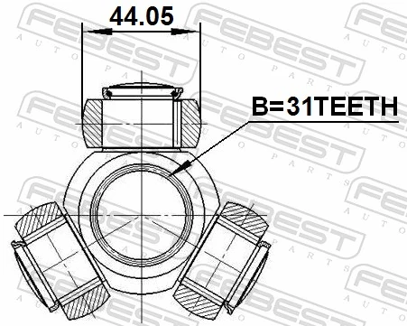 Spider Assembly, drive shaft 1016-J300
