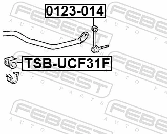 FEBEST TSB-UCF31F Mounting, stabiliser bar