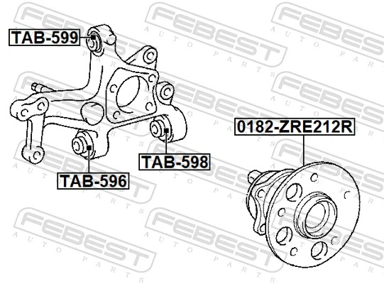 FEBEST 0182-ZRE212R Wheel Hub