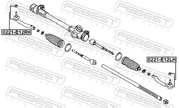 Tie Rod End 0221-E12LH