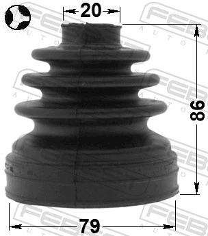 Bellow, drive shaft 1915-X3T
