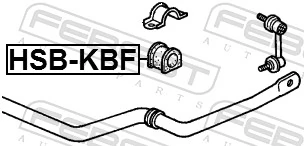 FEBEST HSB-KBF Mounting, stabiliser bar