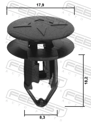 Clip, trim/protection strip 88570-221