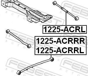 FEBEST 1225-ACRL Control/Trailing Arm, wheel suspension