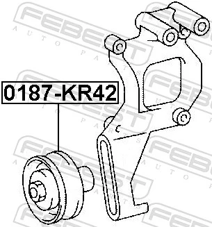 Tensioner Pulley, V-ribbed belt 0187-KR42