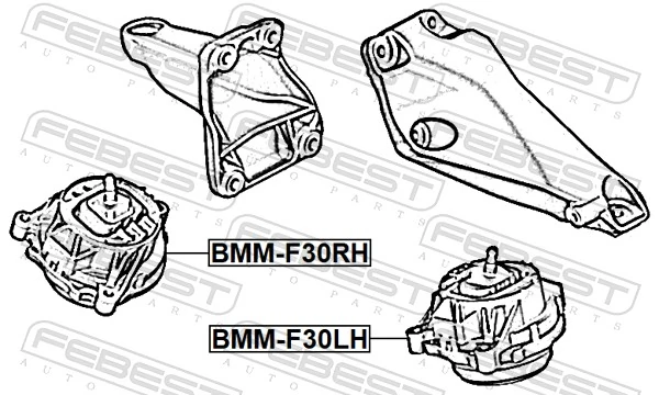 Mounting, engine BMM-F30LH