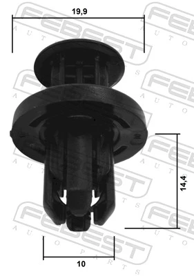 FEBEST 88570-103 Clip, trim/protection strip