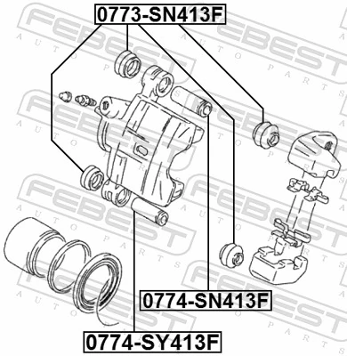 FEBEST 0774-SY413F Guide Bolt, brake caliper