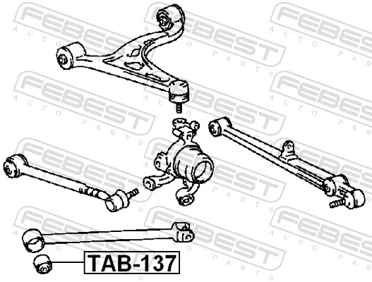 FEBEST TAB-137 Mounting, control/trailing arm