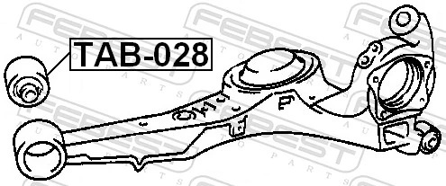 FEBEST TAB-028 Mounting, control/trailing arm