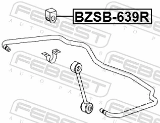 Mounting, stabiliser bar BZSB-639R