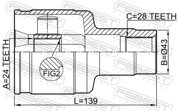 Joint Kit, drive shaft 1511-002
