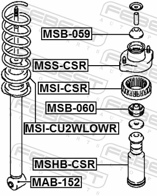 Protective Cap/Bellow, shock absorber MSHB-CSR