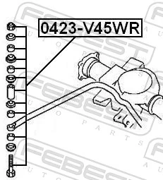 Link/Coupling Rod, stabiliser bar 0423-V45WR