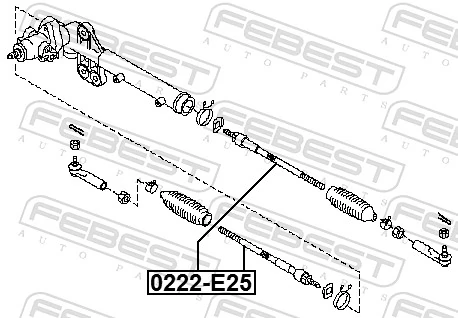 FEBEST 0222-E25 Inner Tie Rod